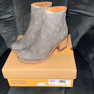 Kork-Ease Gray Ankle Boots for Women